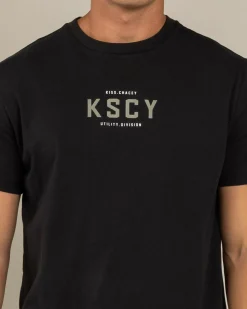 Tops & T-Shirts*Kiss Chacey Division Dual Curved T-Shirt Jet Black