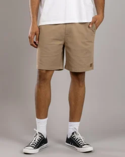 Shorts & Bottoms*Lucid Division Elastic Waist Shorts Sand