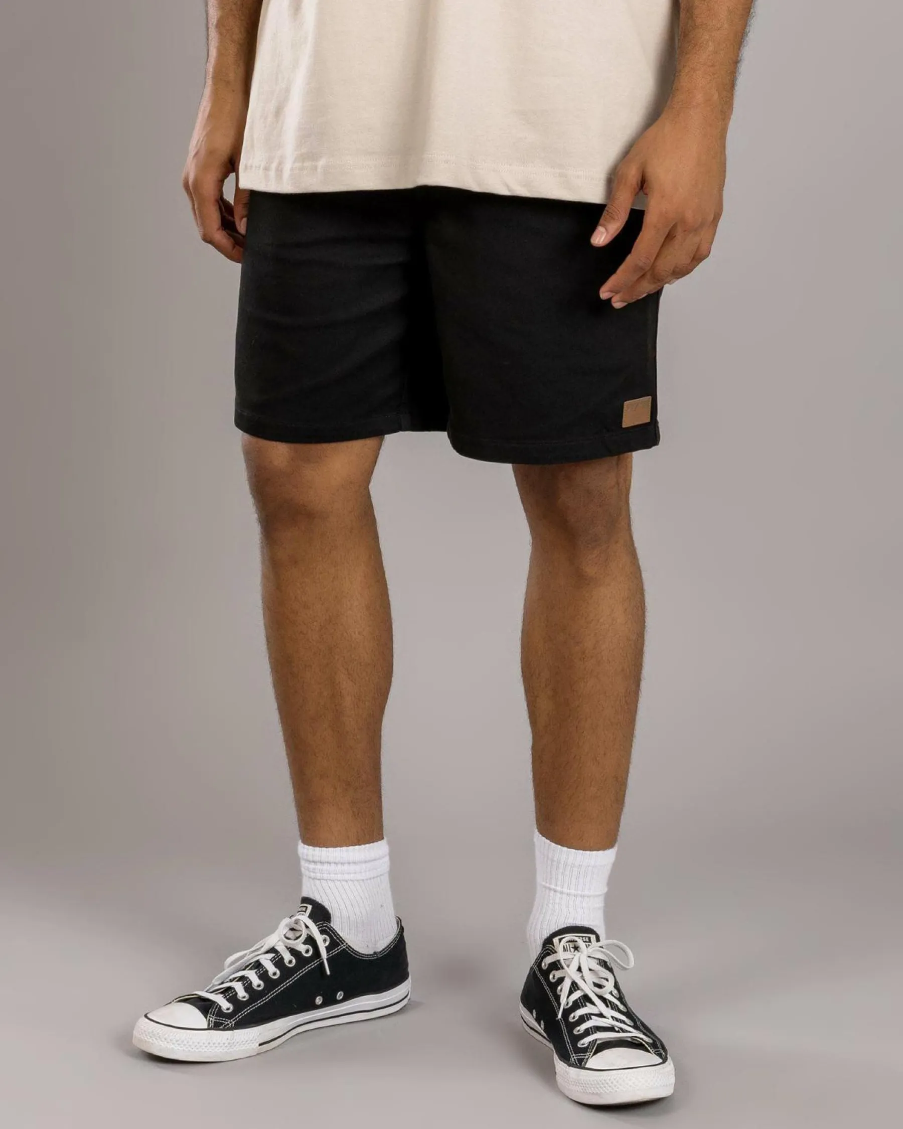 Shorts & Bottoms*Lucid Division Elastic Waist Shorts Black