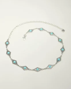 Belts*Mooloola Dixie Chain Belt Silver/blue