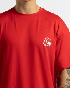 Rashies*Quiksilver DNA Bubble Logo Short Sleeve Rash Vest Salsa