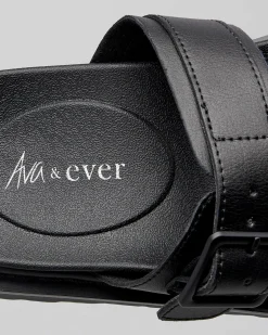 Sandals*Ava And Ever Donna Flatform Shoes Black/black