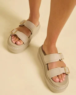 Sandals*Ava And Ever Donna Flatform Shoes Cashew