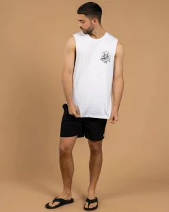 Tops & T-Shirts*Salty Life Double Vision Muscle Tank White