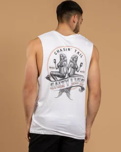 Tops & T-Shirts*Salty Life Double Vision Muscle Tank White