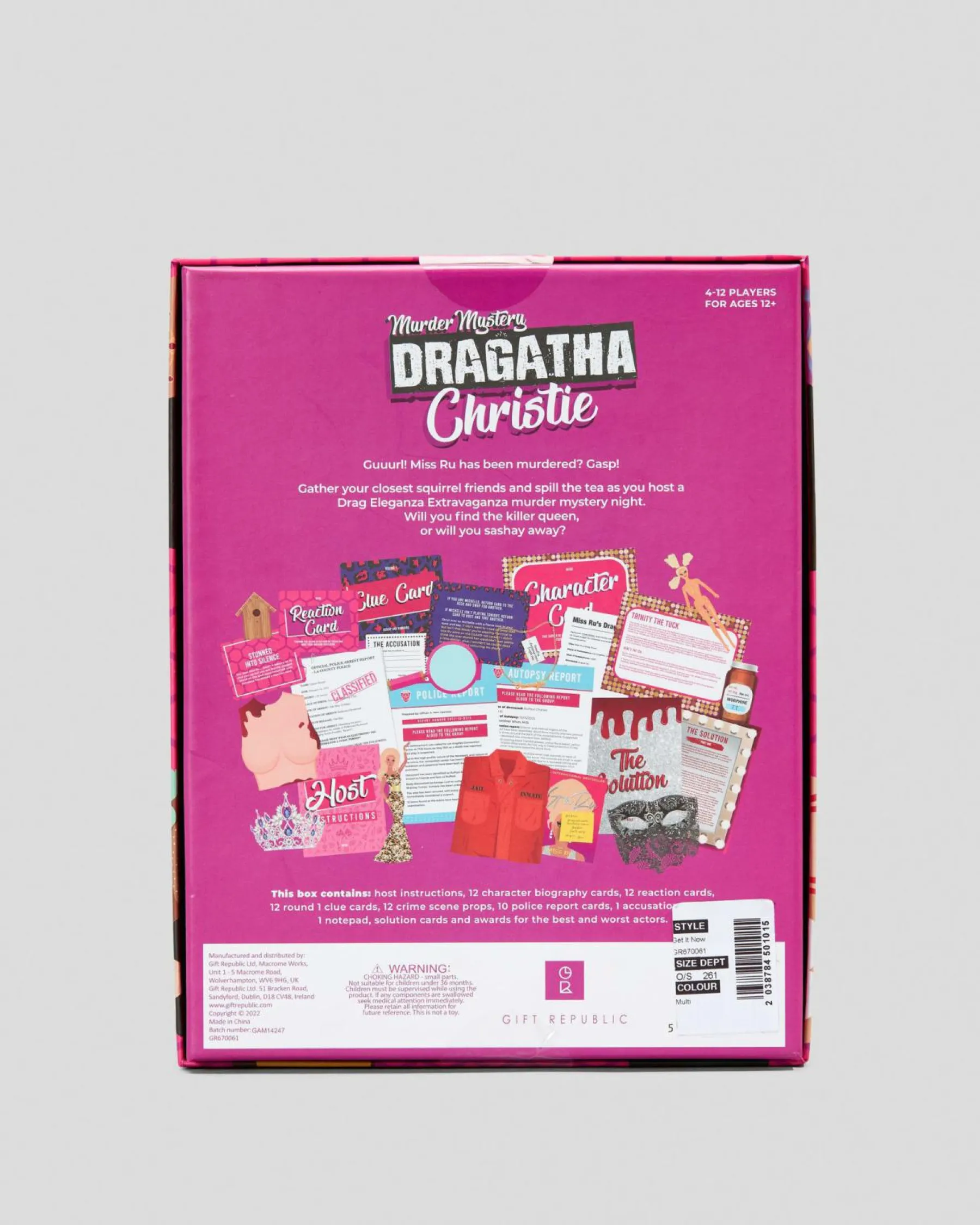 Sale Dragatha Christie Murder Mystery Women Gifts & Novelty