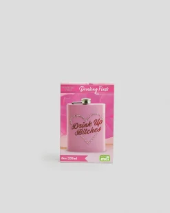 Gifts & Novelty|Bottles & Lunch Boxes*Get It Now Drink up B*tches Metal Flask Pink