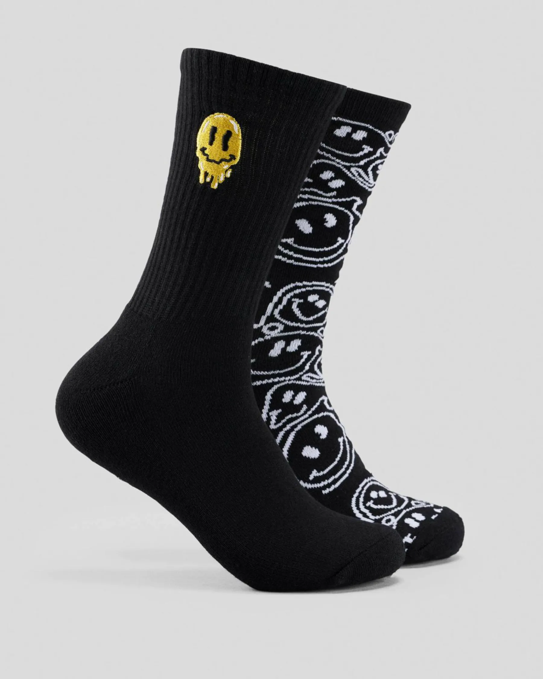 Socks*Lucid Drippy Socks 2 Pack Black/white