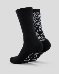 Socks*Lucid Drippy Socks 2 Pack Black/white