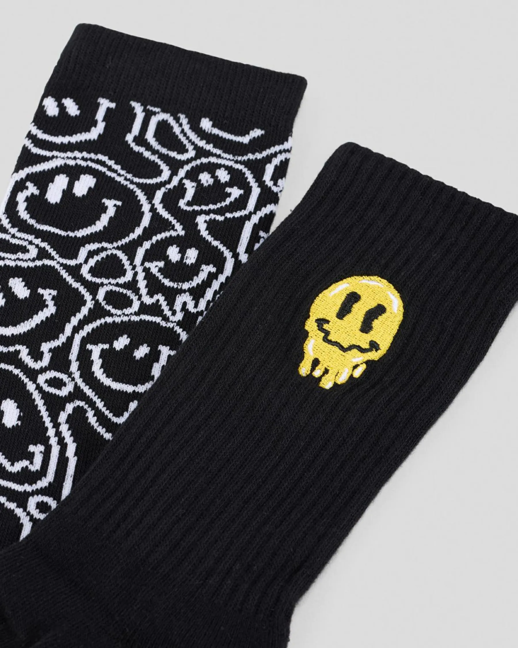 Socks*Lucid Drippy Socks 2 Pack Black/white