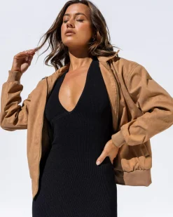 Jackets & Coats*Ava And Ever Dune Faux Suede Jacket Camel