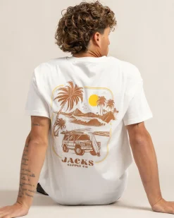 Tops & T-Shirts*Jacks Dunescape T-Shirt Off White