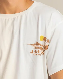 Tops & T-Shirts*Jacks Dunescape T-Shirt Off White