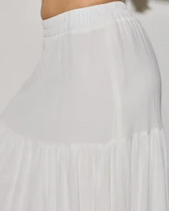 Bottoms*Mooloola Dusk Maxi Skirt White