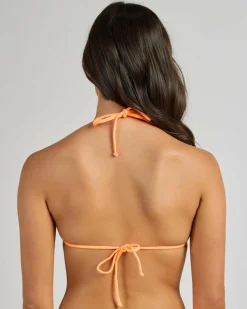 Bikinis*Rip Curl Dusk Textured Triangle Bikini Top Electric Peach
