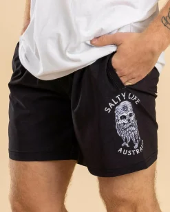 Shorts & Bottoms*Salty Life Dutchman Elastic Waist Board Shorts Black