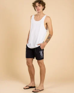 Shorts & Bottoms*Salty Life Dutchman Elastic Waist Board Shorts Black