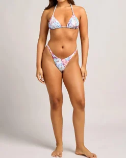 Discount Dyed Pretty Panelled Triangle Bikini Top Women Bikinis