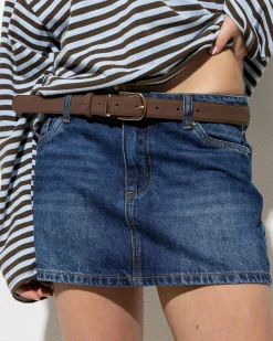 Belts*Ava And Ever Dylan Belt Brown/gold