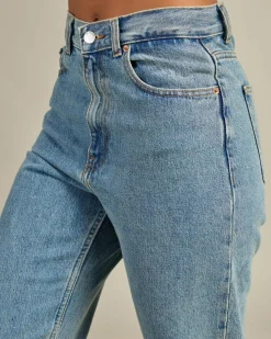 Bottoms*Dr Denim Echo High Straight Jeans Canyon Sky Retro Dirt