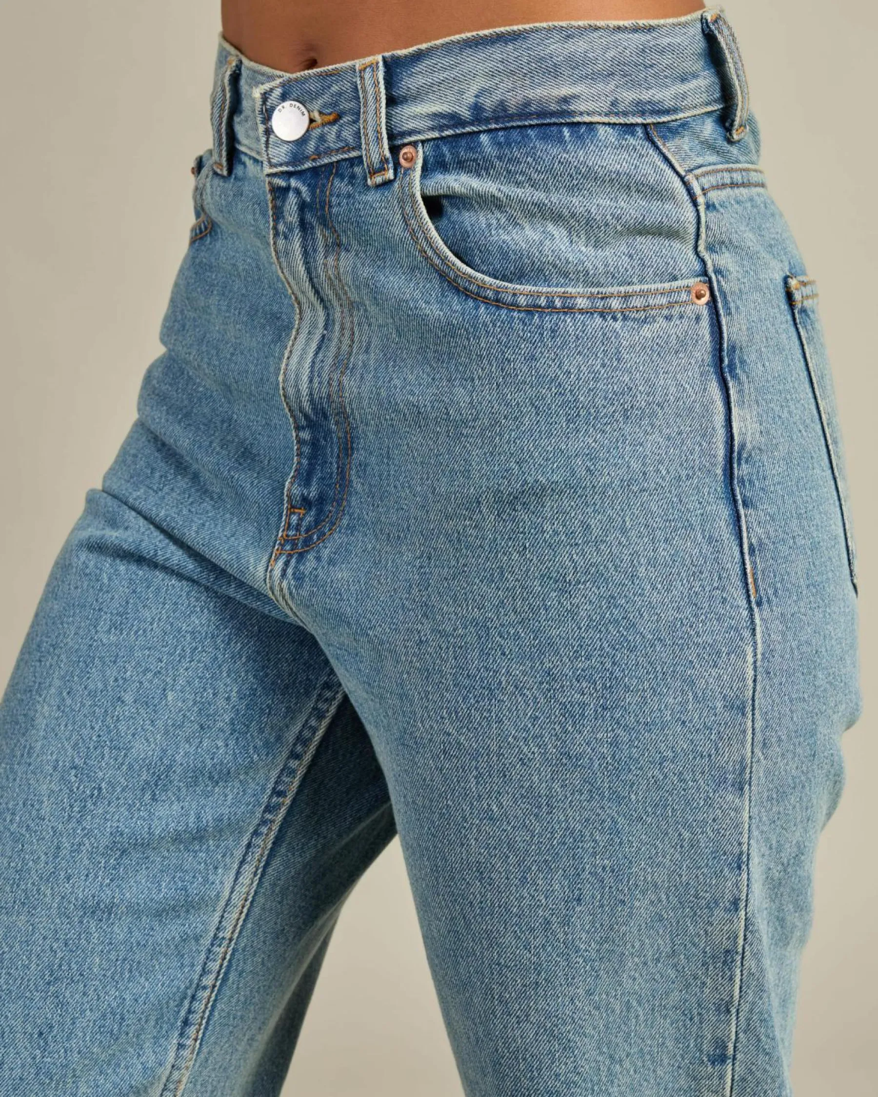 Bottoms*Dr Denim Echo High Straight Jeans Canyon Sky Retro Dirt