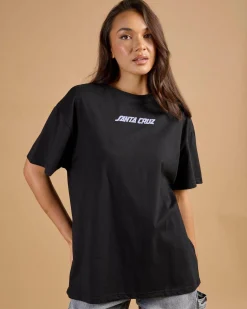 Clearance Eclipse Dot Strip Oversized T-Shirt Women Tops