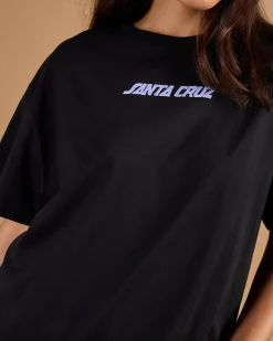 Clearance Eclipse Dot Strip Oversized T-Shirt Women Tops