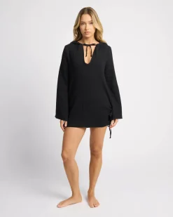 Beach Covers & Overswim*Topanga Eddie Cover Up Black