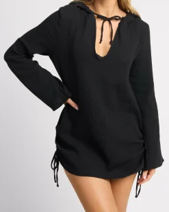 Beach Covers & Overswim*Topanga Eddie Cover Up Black