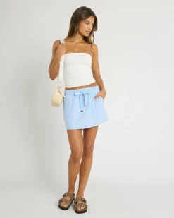 Bottoms*Mooloola Eden Skirt Blue/white Stripe