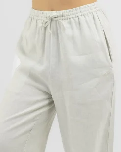 Hot Efficient Space Beach Pants Women Linen Blend|Bottoms
