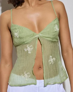 Elara Split Front Top Women Tops