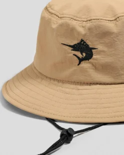 Headwear*Salty Life Elements Wide Brim Hat Washed Khaki