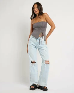 Tops*Ava And Ever Elena Tube Top Charcoal