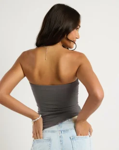 Tops*Ava And Ever Elena Tube Top Charcoal