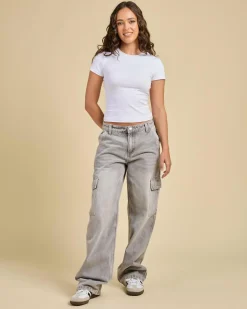 Elkie Cargo Jeans Women Denim|Bottoms