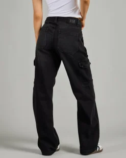 Denim|Bottoms*DESU Elkie Cargo Jeans Washed Black