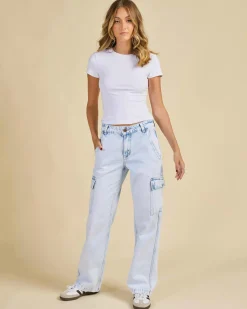Online Elkie Cargo Jeans Women Denim|Bottoms