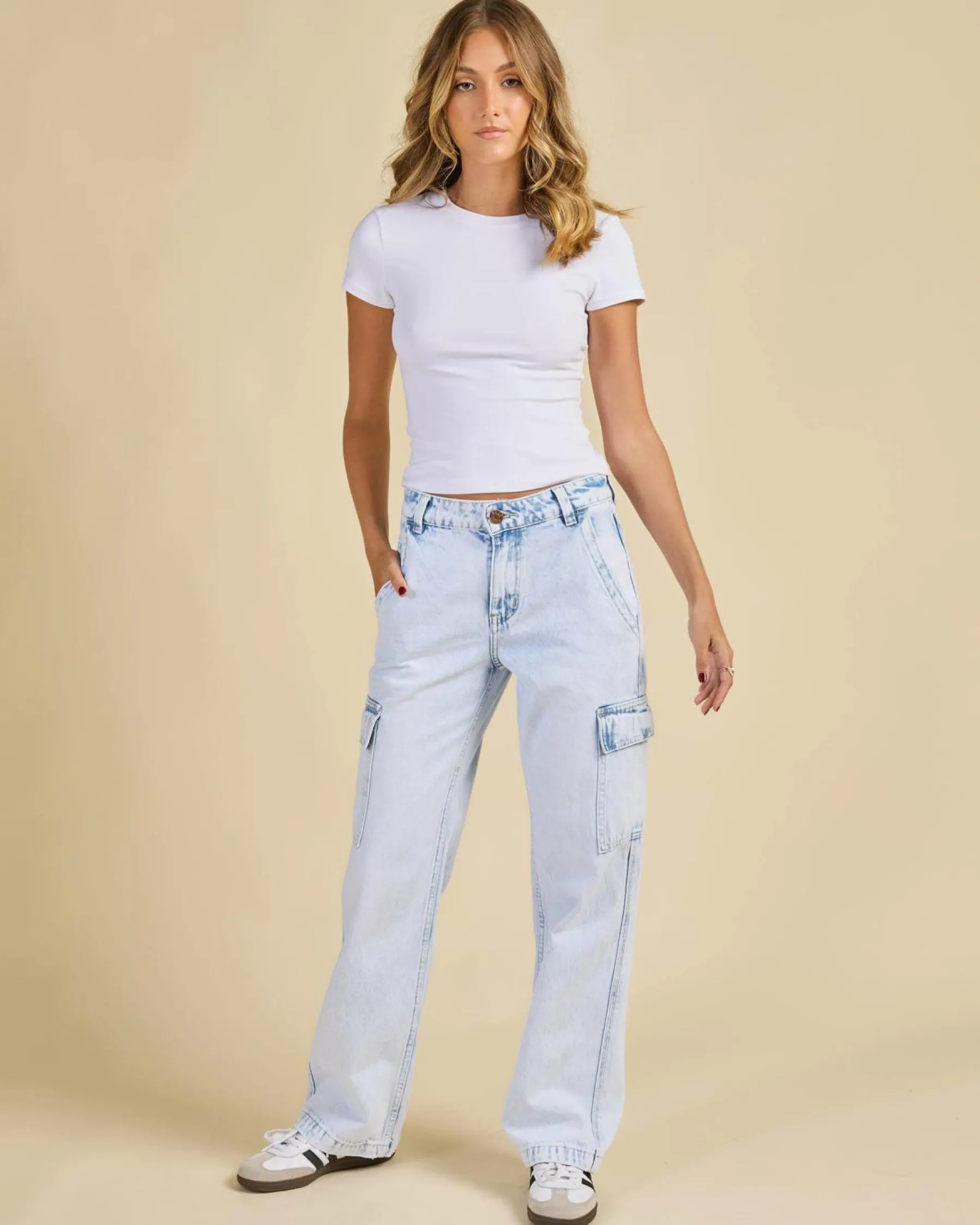 Online Elkie Cargo Jeans Women Denim|Bottoms