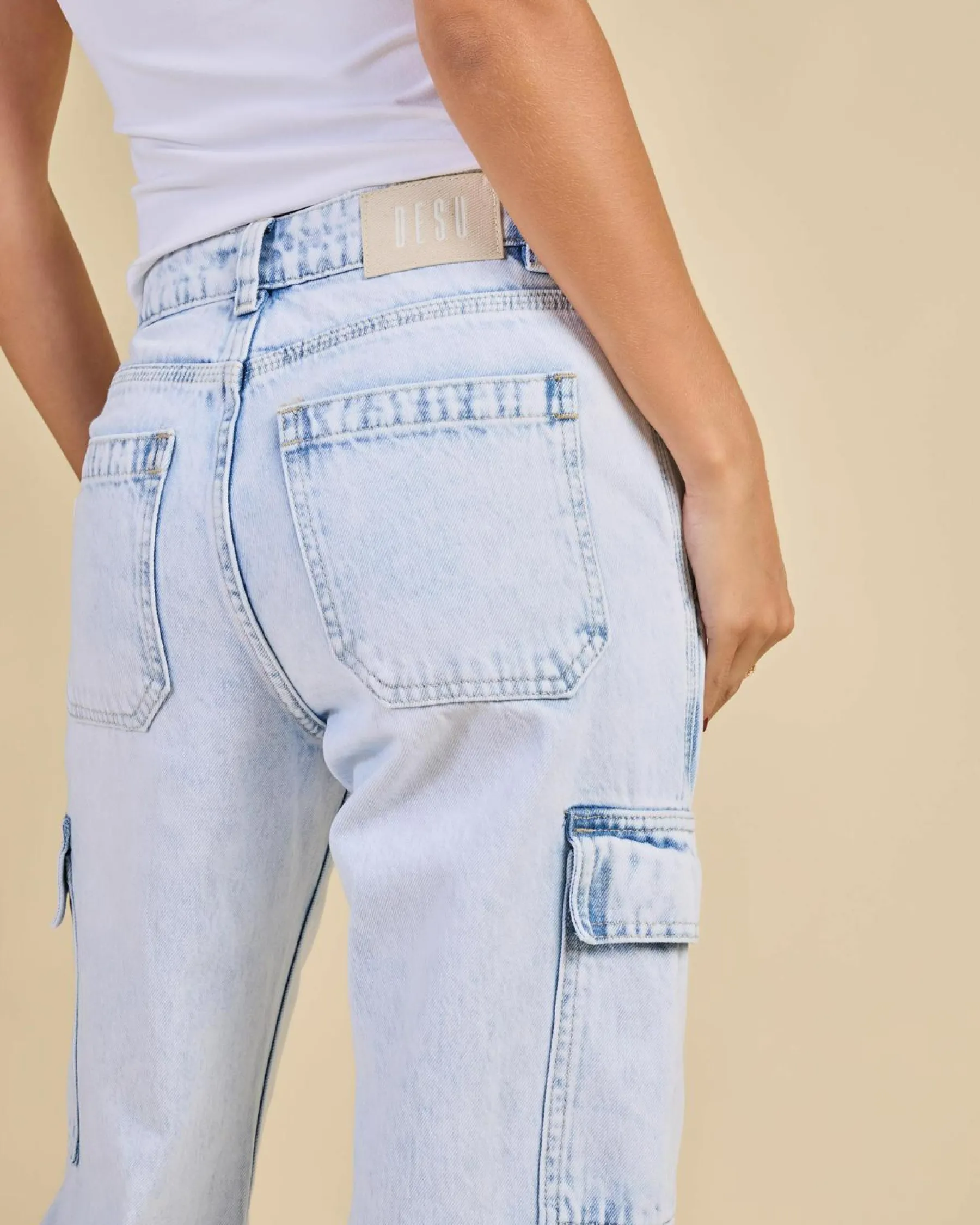 Online Elkie Cargo Jeans Women Denim|Bottoms