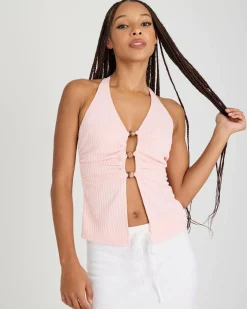 Discount Elle Cabo Halter Top Women Tops