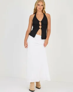 Tops*Mooloola Elle Cabo Halter Top Black