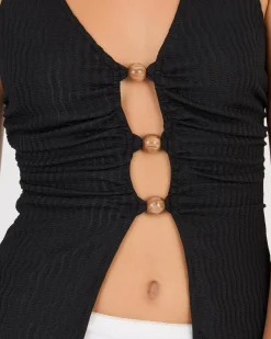Tops*Mooloola Elle Cabo Halter Top Black