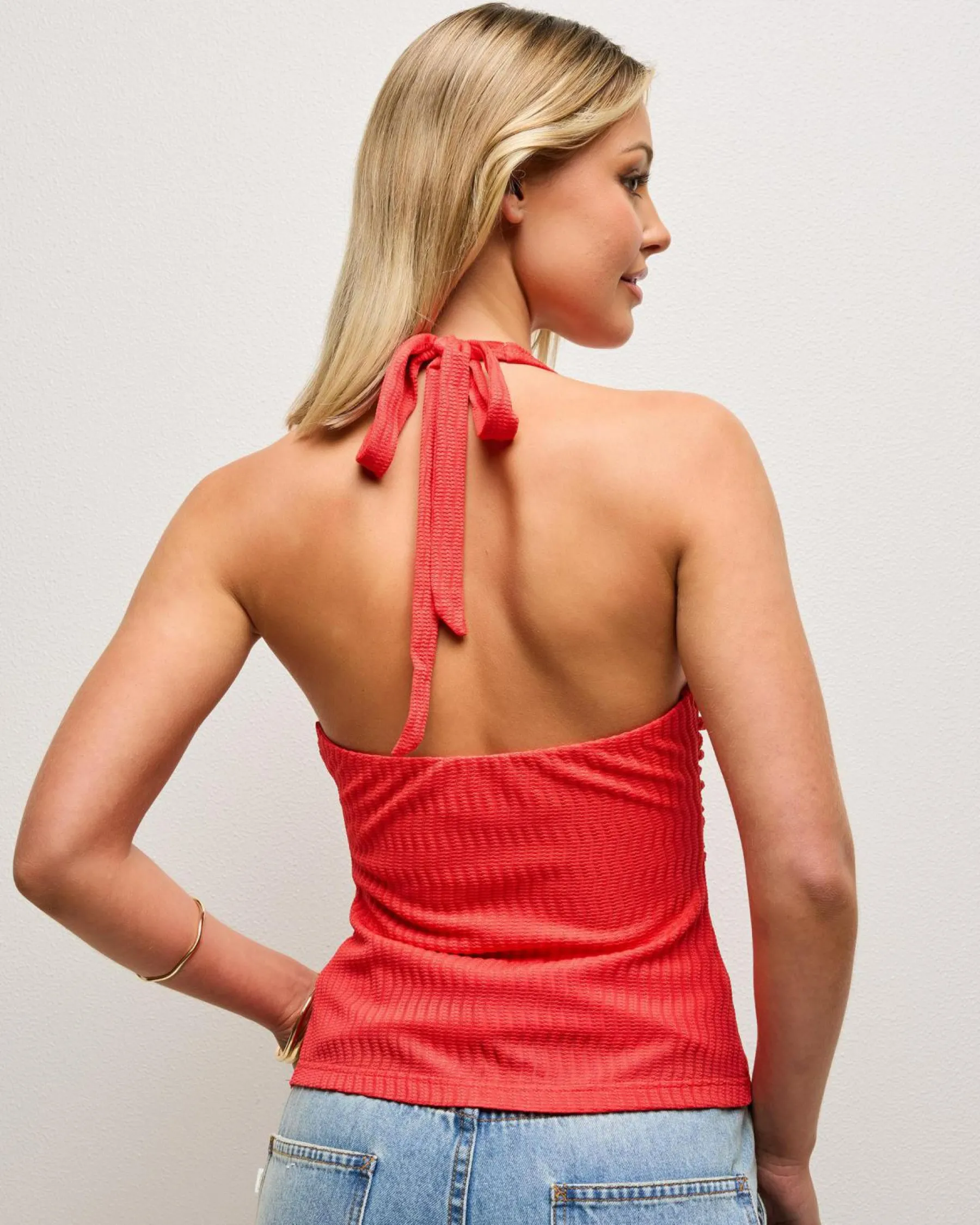 Tops*Mooloola Elle Cabo Halter Top Red