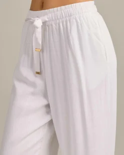 Sets|Linen Blend*Mooloola Elle Hawaii Beach Pants White