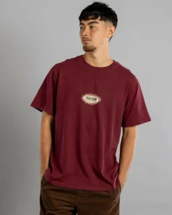 Tops & T-Shirts*Rhythm Ellipse Sun T-Shirt Merlot