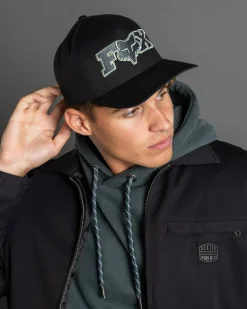 Headwear*Fox Ellipsoid Flexfit Cap Black/green