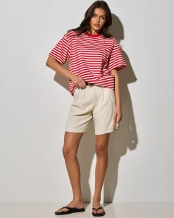 Sale Elodie Stripe Oversized T Shirt Women Tops