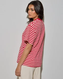 Sale Elodie Stripe Oversized T Shirt Women Tops
