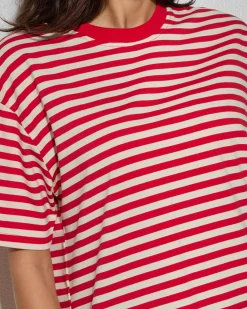 Sale Elodie Stripe Oversized T Shirt Women Tops